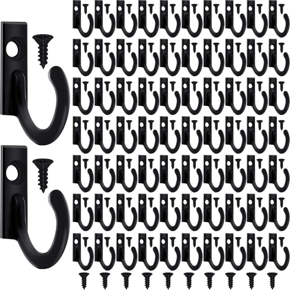 100 Pieces Key Hooks Jewelry Small Hook Key Hanging Small Wall Mounted Single Ho